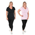 TLV HANES 2 pack V-Neck T-Shirts - Black and Pink - L (Shipped in 7-10 business days) - Sticky add to cart bar