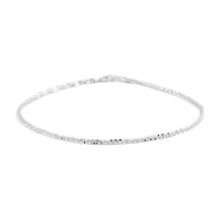 Italian Sterling Silver 1.5mm Roc Anklet (10 In) 2.40 Grams