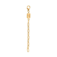 14K Yellow Gold Over Sterling Silver Paper Clip Chain with Magnet and Lobster Lock (7.25 In) 2.20 Grams
