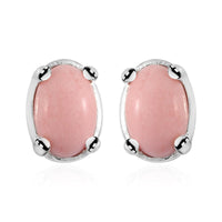 Oregon Peach Opal Stud Earrings in Sterling Silver 0.70 ctw