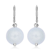 Espirito Santo Aquamarine Drop Lever Back Earrings in Rhodium Over Sterling Silver 15.00 ctw