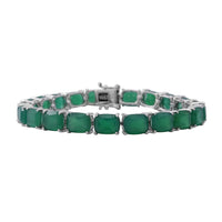 Verde Onyx Tennis Bracelet in Platinum Over Sterling Silver (7.50 In) 12.50 Grams 38.00 ctw
