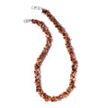 Fire Opal Chips Necklace 20 Inches in Platinum Over Sterling Silver 203.90 ctw - Sticky add to cart bar