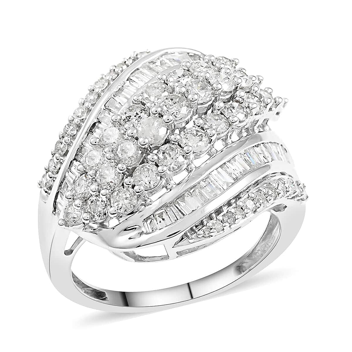 10K White Gold G-H I3 Diamond Ring