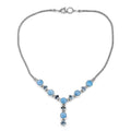 BALI LEGACY Larimar and Swiss Blue Topaz Necklace 20 Inches in Sterling Silver 29.50 Grams 36.25 ctw - Sticky add to cart bar