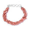 Peach Opal Chips Twisted Bracelet in Sterling Silver (7.25 In) 56.50 ctw - Sticky add to cart bar