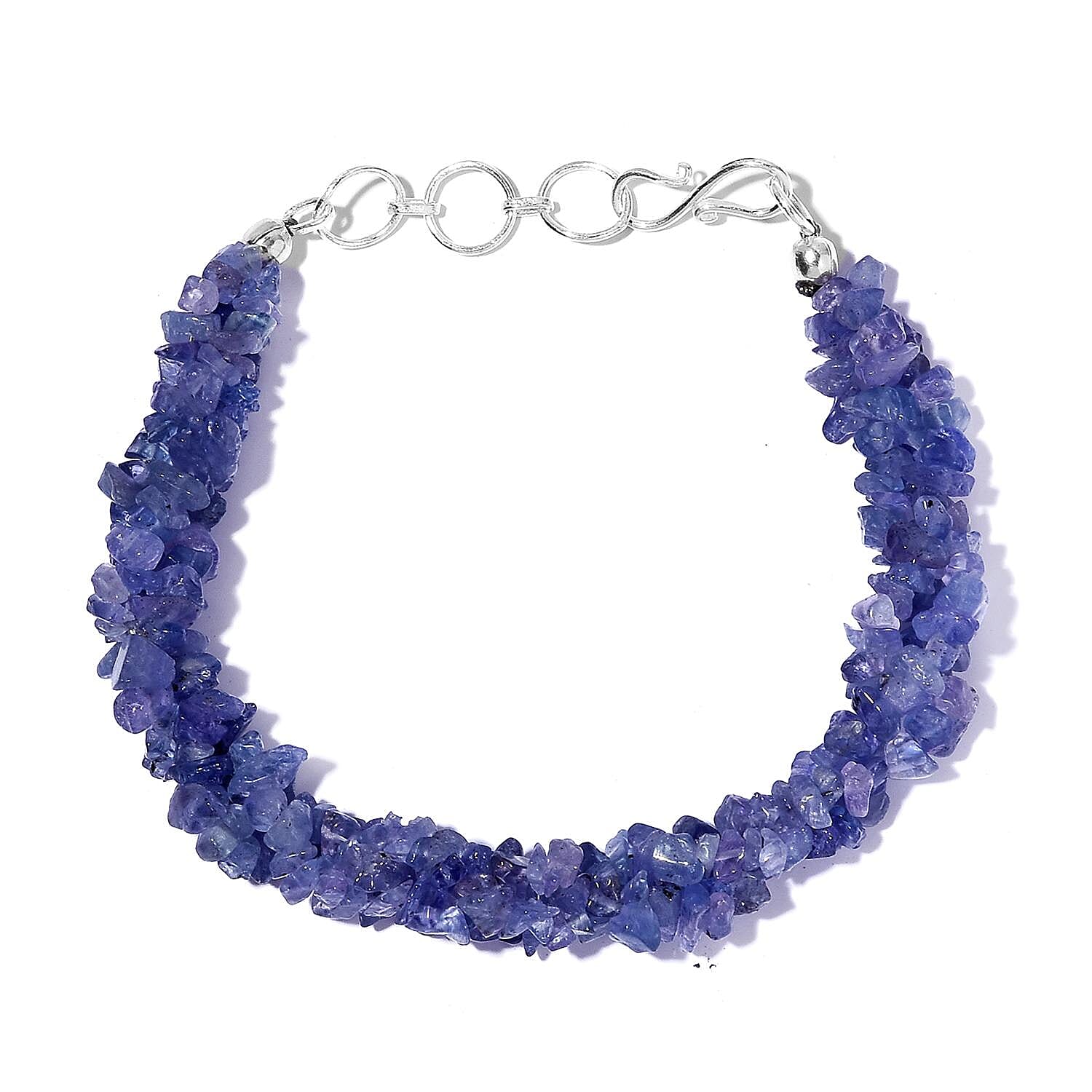 Tanzanite Chips Twisted Bracelet in Sterling Silver (7.25 In) 81.00 ctw