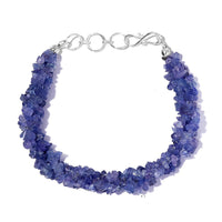 Tanzanite Chips Twisted Bracelet in Sterling Silver (7.25 In) 81.00 ctw