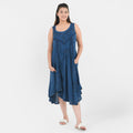 TAMSY, 100% RAYON, UMBRELLA DRESS , SIZE-ONE SIZE MISSY, COLOR-NAVY - Sticky add to cart bar