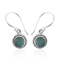 Bali Legacy Socoto Emerald Fish Hook Earrings in Sterling Silver 1.50 ctw