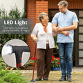 Black 5 Gears Expansion and 3 Sections Foldable Smart Walking Cane with LED Light (2xAAA Not Included) - Sticky add to cart bar