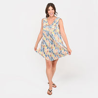 TAMSY, 100% RAYON, DRESS, SIZE- ONE SIZE MISSY, COLOR- YELLOW