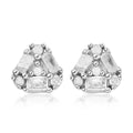 Diamond Stud Earrings in Platinum Over Sterling Silver 0.25 ctw - Sticky add to cart bar