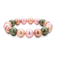 Tahitian Color Shell Pearl Beaded Stretch Bracelet