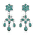 Premium Grandidierite Chandelier Earrings in Platinum Over Sterling Silver 5.00 ctw - Sticky add to cart bar