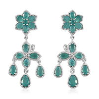 Premium Grandidierite Chandelier Earrings in Platinum Over Sterling Silver 5.00 ctw