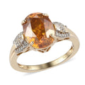 Luxoro 10K Yellow Gold Premium Picos Altos Orange Sphalerite, Diamond (0.15 cts) Ring (Size 8.0) (4 g) 6.00 ctw - Sticky add to cart bar