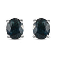 Luxoro 10K White Gold AAA Indigo Sapphire Solitaire Stud Earrings 0.75 ctw - Sticky add to cart bar