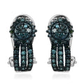 Blue Diamond Latch Back Earring in Rhodium and Platinum Over Sterling Silver 0.50 ctw - Sticky add to cart bar