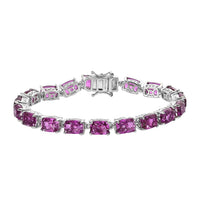 Patroke Quartz Tennis Bracelet in Platinum Over Sterling Silver (7.25 In) 14 Grams 31.15 ctw