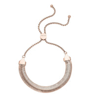 Snake Bolo Bracelet in ION Plated Rose Gold Stainless Steel