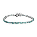 One Time Only Premium Grandidierite Tennis Bracelet in Platinum Over Sterling Silver (8.00 In) 8.50 Grams 10.50 ctw - Sticky add to cart bar