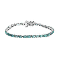 One Time Only Premium Grandidierite Tennis Bracelet in Platinum Over Sterling Silver (8.00 In) 8.50 Grams 10.50 ctw