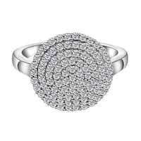 White Diamond Ring in Platinum Over Sterling Silver (Size 11.5) 1.00 ctw