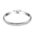 Sterling Silver Engraved Bangle Bracelet (7.00 In) 8.8 Grams - Sticky add to cart bar