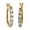 Karis Green Apatite Hoop Earrings in 18K YG Plated 1.85 ctw - Sticky add to cart bar