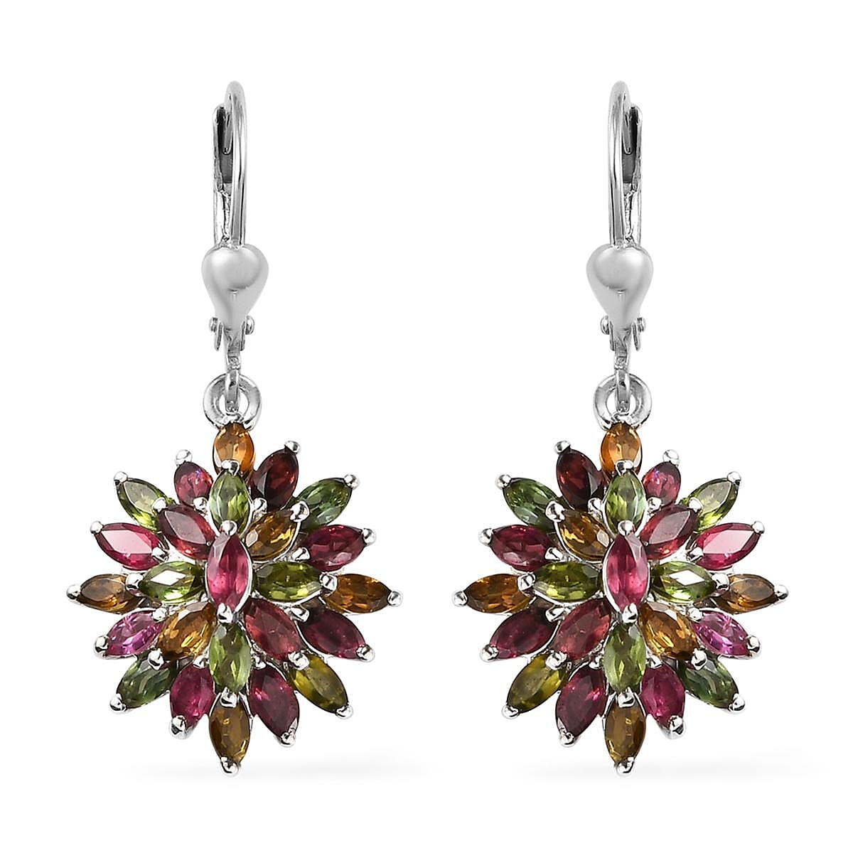multi-tourmaline-floral-spray-earrings-in-platinum-over-sterling-silver-4.40-ctw