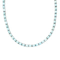 Larimar Tennis Necklace 18 Inches in Platinum Over Sterling Silver 54.60 ctw - Sticky add to cart bar