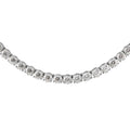 100 Facet Moissanite VS-EF Tennis Necklace 18 Inches in Platinum Over Sterling Silver 20.35 Grams 40.35 ctw - Sticky add to cart bar