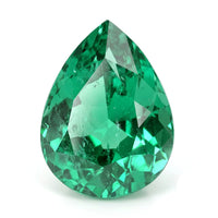 Certified and Appraised AAAA Boyaca Colombian Emerald (Pear Free Size) 1.00 ctw