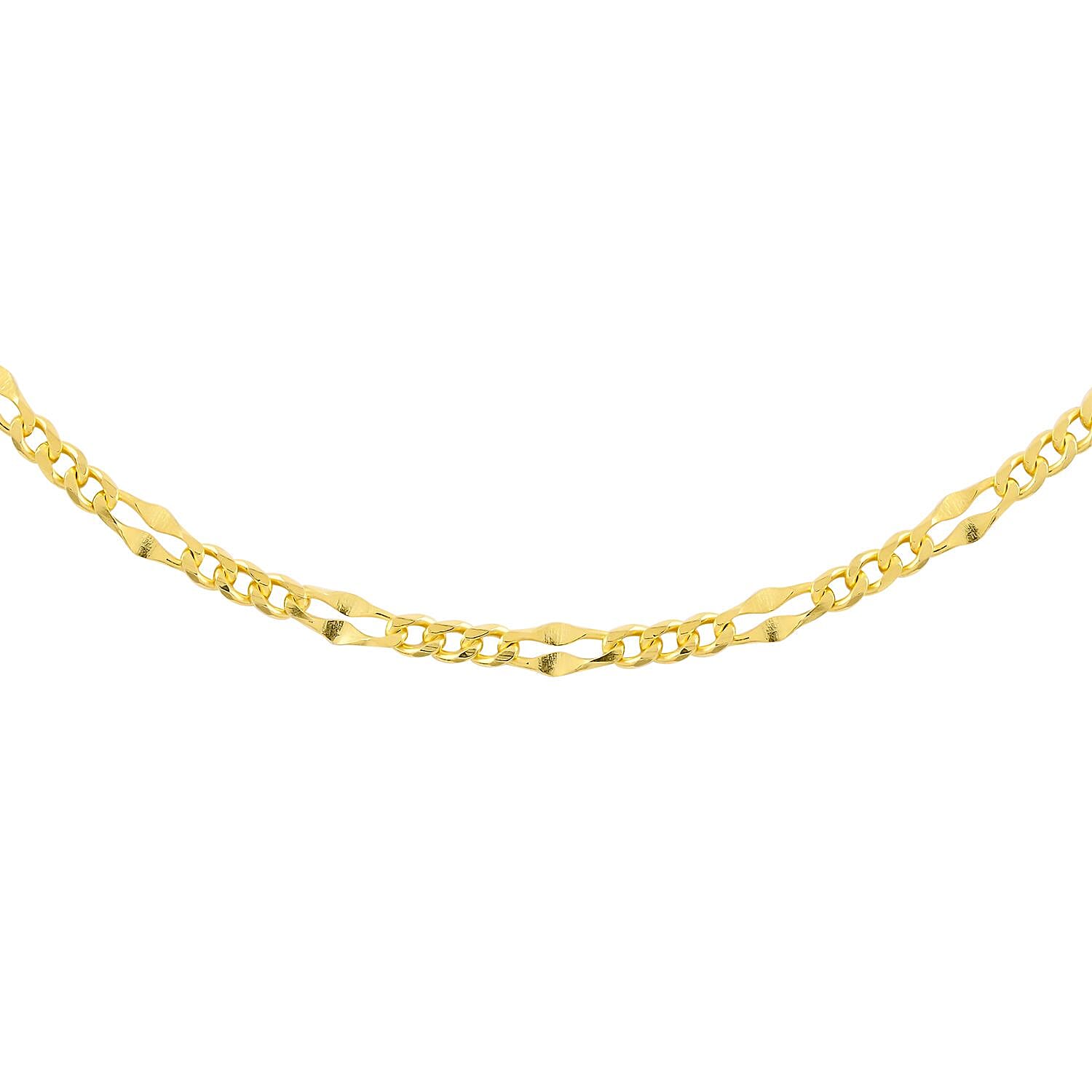 14K Yellow Gold Over Sterling Silver 1.8mm Station Curb Chain Bolo Adjustable Necklace 24 Inches 2.75 Grams