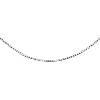Sterling Silver 0.8mm Box Chain Heart Charm Bolo Adjustable Necklace 24 Inches 2.90 Grams