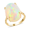 Certified & Appraised ILIANA 18K Yellow Gold AAA Ethiopian Welo Opal Ring (2.75 g) 8.35 ctw - Sticky add to cart bar