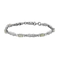 Narsipatnam Alexandrite and Moissanite VS-EF Linking Bracelet in Platinum Over Sterling Silver (6.50 In) 2.00 ctw - Sticky add to cart bar