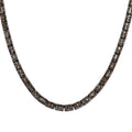 D'Joy Red Diamond (IR) 3 Row Tennis Necklace (16 Inches) in Platinum Over Sterling Silver 3.85 ctw - Sticky add to cart bar