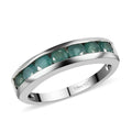 Premium Grandidierite Half Eternity Band Ring in Platinum Over Sterling Silver 0.85 ctw - Sticky add to cart bar