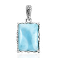 Artisan Crafted Larimar Fancy Pendant in Sterling Silver 17.27 ctw - Sticky add to cart bar