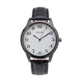 STRADA Japanese Movement Watch with Black Crocodile Embossed Faux Leather Strap (38mm) - Sticky add to cart bar