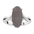 Marvelous Meteorites, Natural White Zircon Infinity Shank Ring in Rhodium Over Sterling Silver (Size 10.0) 9.35 ctw - Sticky add to cart bar