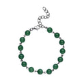 Aventurine Beaded Anklet 8-11 Inches in Silvertone 48.00 ctw - Sticky add to cart bar