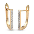 White Zircon 0.40 ctw Huggie Hoop Earrings in Vermeil Yellow Gold Over Sterling Silver - Sticky add to cart bar