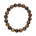 South African Yellow Tiger's Eye Beaded Stretch Bracelet 163.00 ctw - Sticky add to cart bar