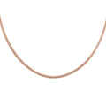 Italian 14K Rose Gold Over Sterling Silver 1mm Domed Curb Necklace 20 Inches 5.70 Grams - Sticky add to cart bar