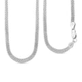 Italian Sterling Silver Pave 4 Lines Bismark Necklace (18 Inches) (5.70 g) - Sticky add to cart bar