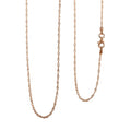 Italian 14K RG Over Sterling Silver .75mm Rope Necklace 30 Inches 3 Grams - Sticky add to cart bar