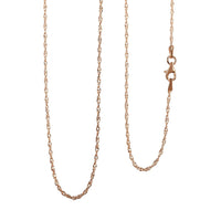Italian 14K RG Over Sterling Silver .75mm Rope Necklace 30 Inches 3 Grams